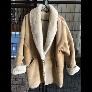 Vintage Leather Express Sherpa coat